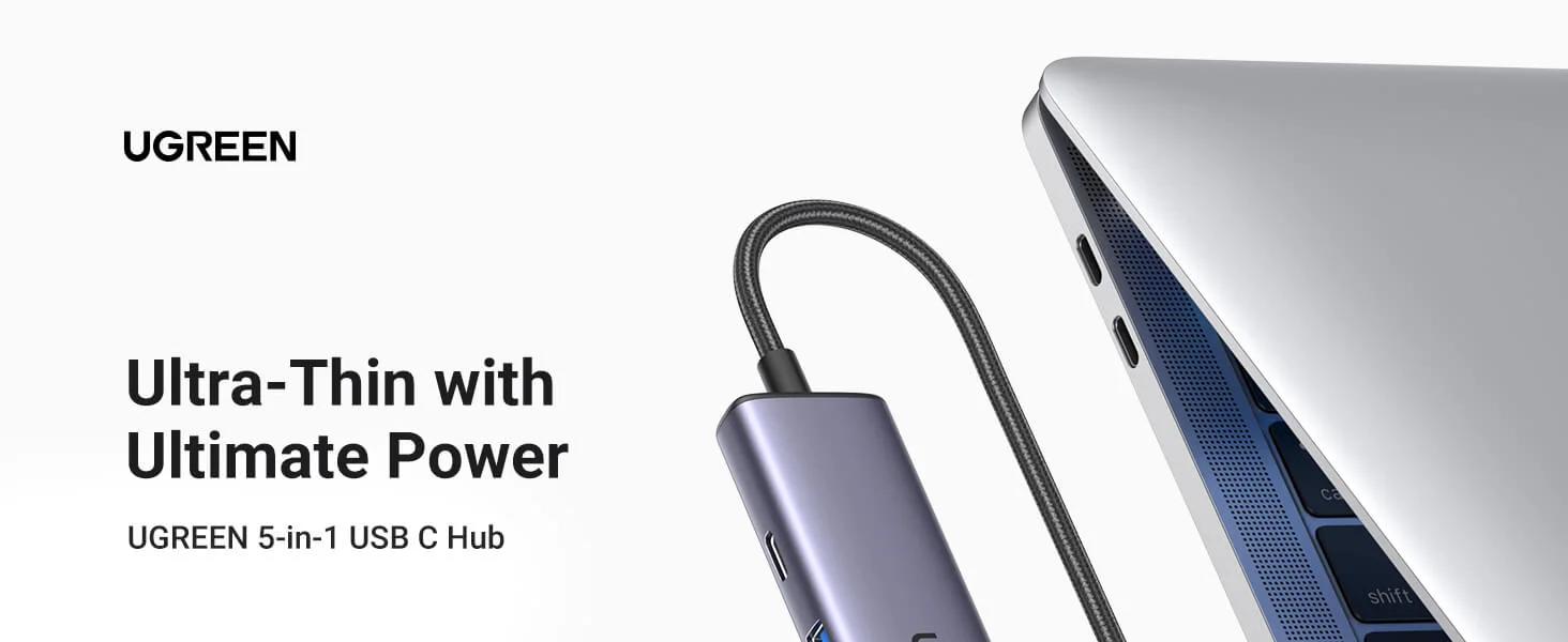 Ugreen Revodok 105 5-in-1 USB-C Hub with 100W PD and 4K HDMI - Thumbnail 6