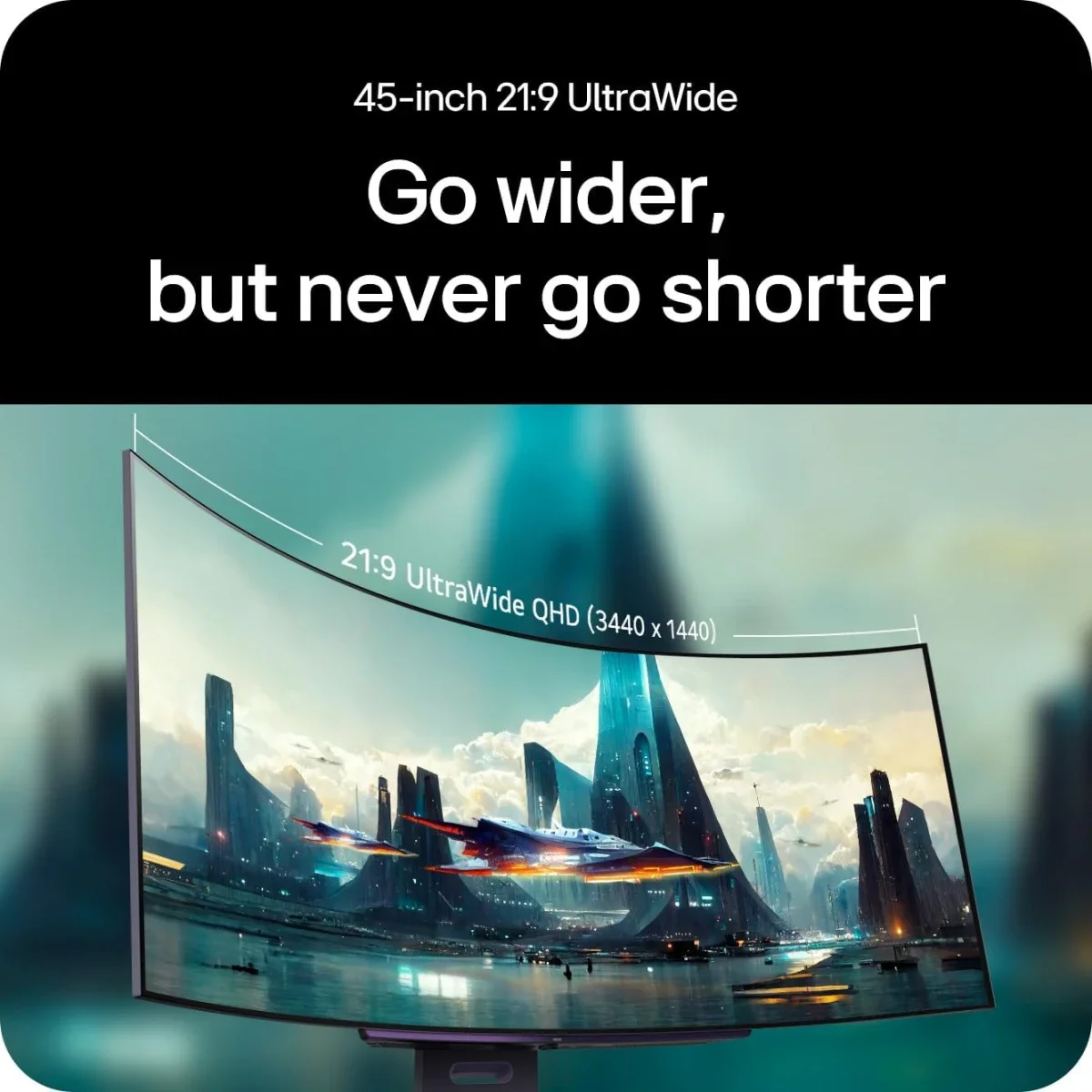 LG UltraGear 45GX90SA-B 45-Inch OLED WQHD Curved Gaming Monitor, 240Hz, 0.03ms - Image 3