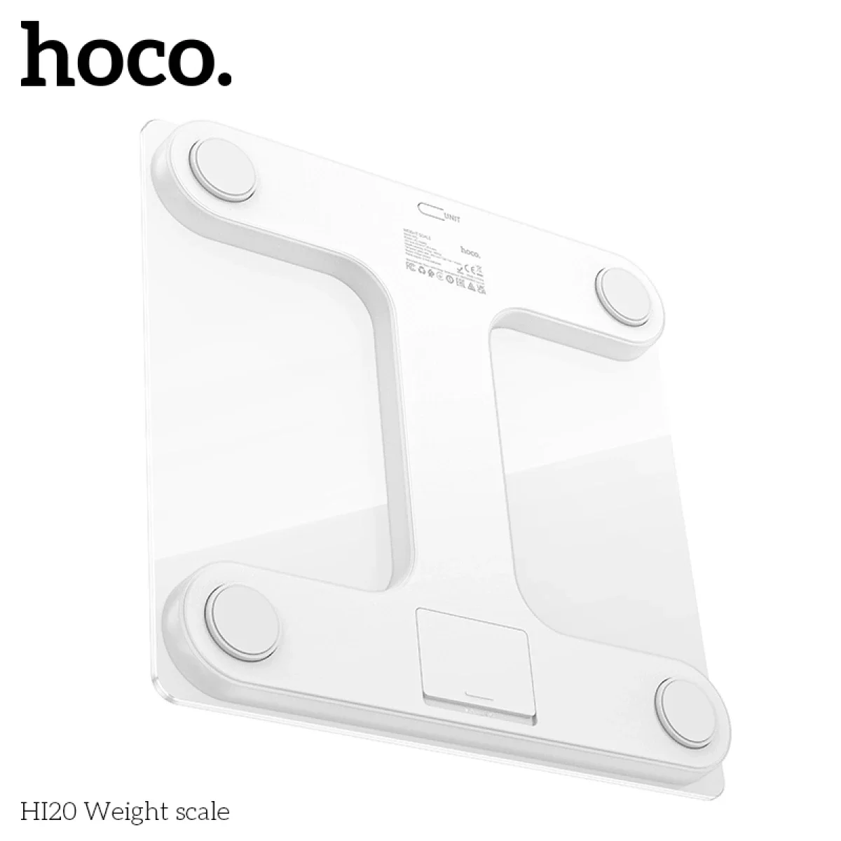 ميزان وزن إلكتروني HOCO HI20 مع شاشة LED - أبيض - Image 2