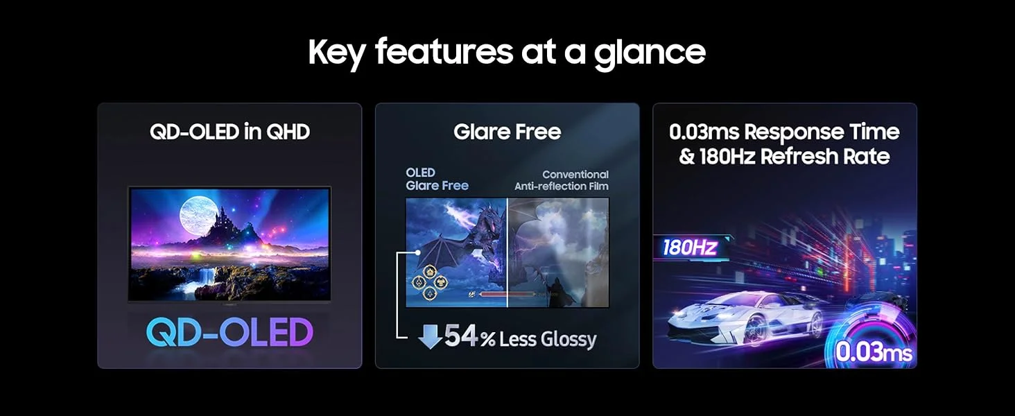 شاشة ألعاب Samsung Odyssey G5 G50SF OLED مقاس 27 إنش QHD، 180Hz، 0.03ms - Thumbnail 16
