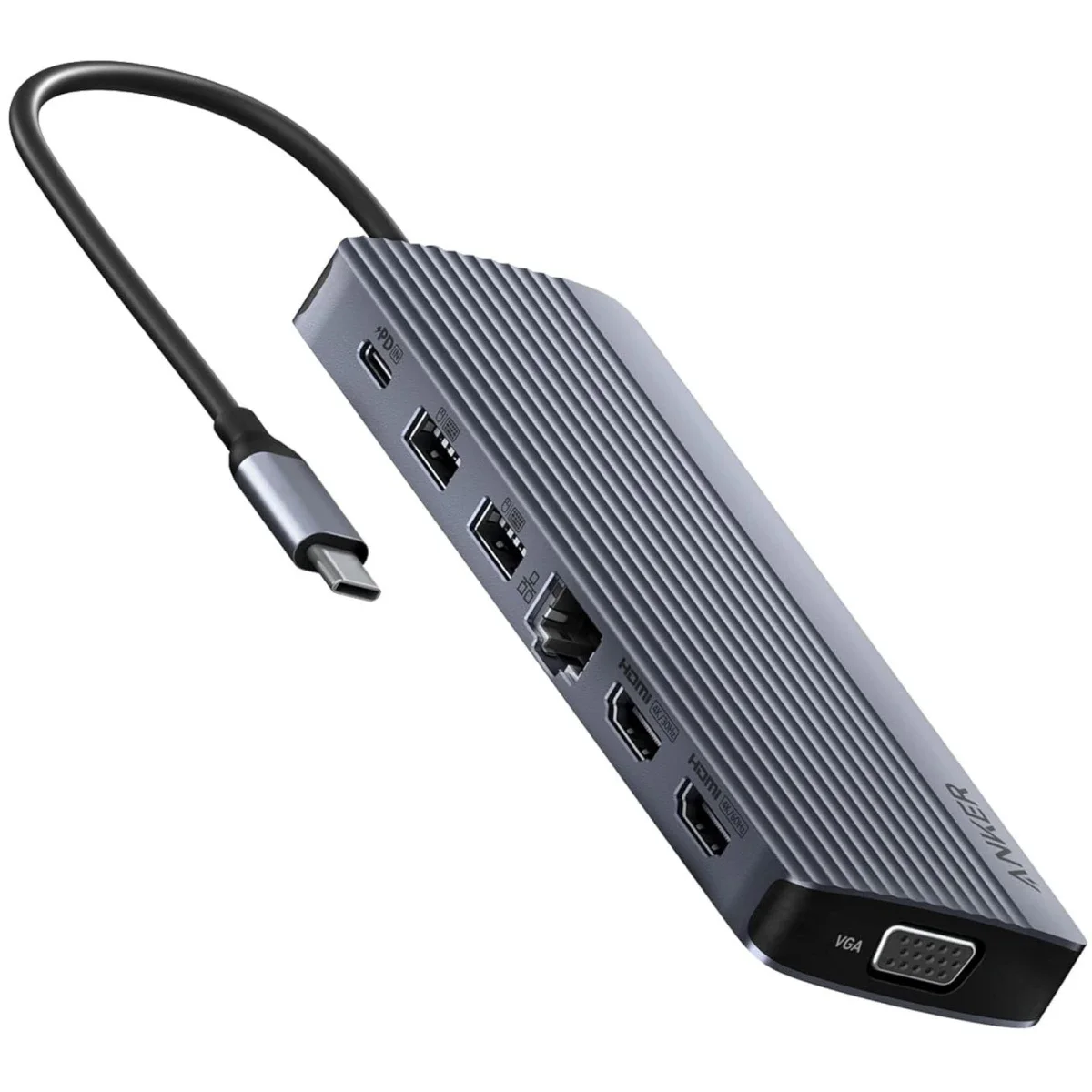 Anker A8389 14-in-1 USB-C Laptop Docking Station with Triple Display, Dual 4K HDMI, VGA and 80W PD
