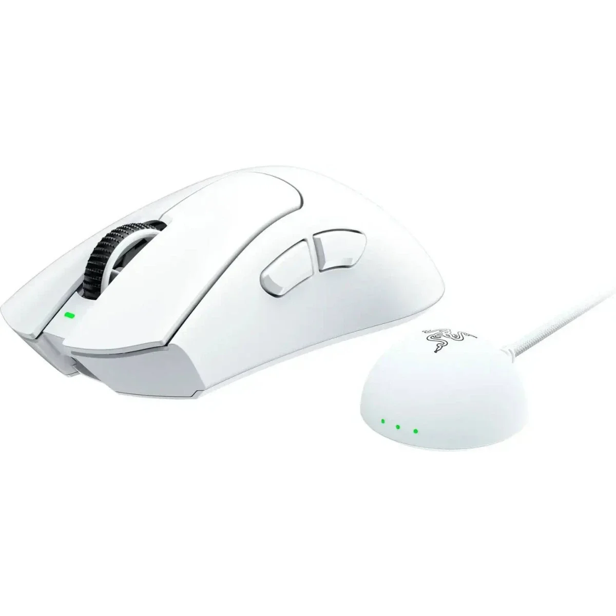 ماوس ألعاب Razer DeathAdder V4 Pro لاسلكي، 56 غرام، HyperSpeed الجيل الثاني، مستشعر Focus Pro 45K الجيل الثاني، عجلة تمرير بصرية، مفاتيح بصرية الجيل الرابع، بطارية حتى 150 ساعة، أبيض