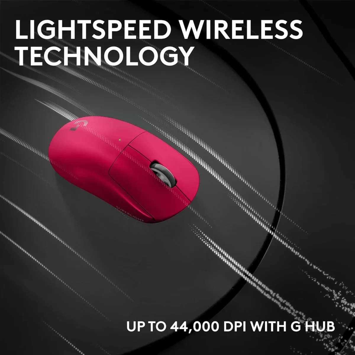 ماوس ألعاب لاسلكي Logitech G PRO X SUPERLIGHT 2c بدقة 44K DPI، ماجنتا - Thumbnail 5