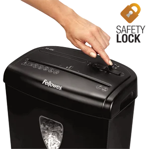 فرامة ورق Fellowes Powershred H-8C قص متقاطع 8 أوراق مع قفل أمان - Thumbnail 7