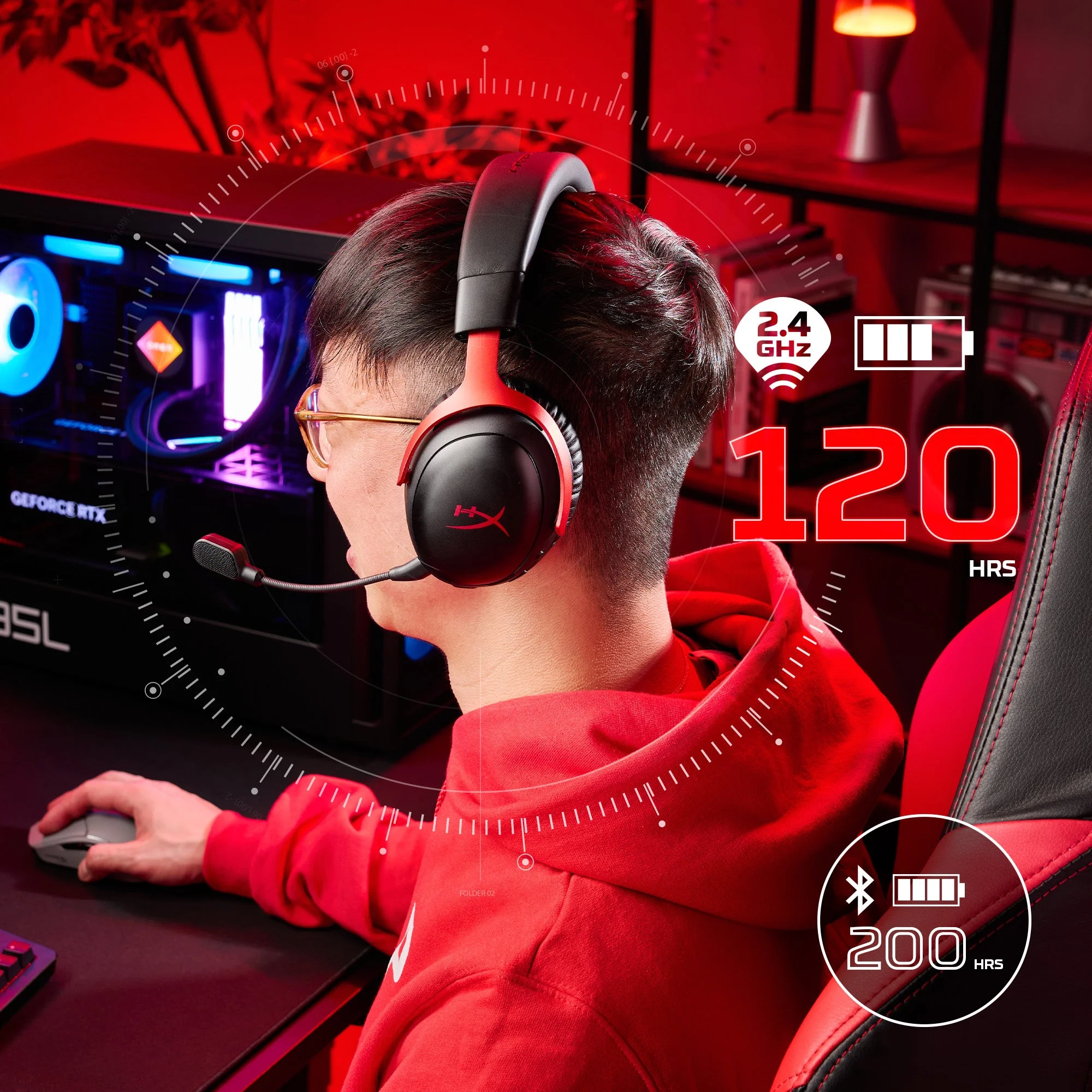 سماعة ألعاب Hyper X Cloud III S (2025) لاسلكية بمحركات 53 مم، أسود - Thumbnail 15