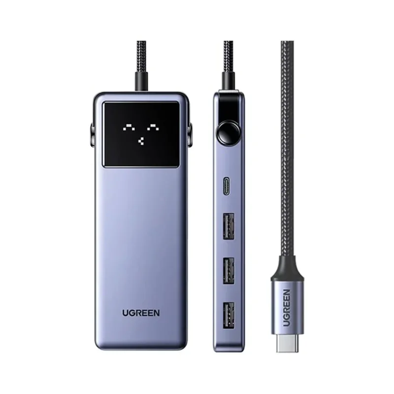 موزع منافذ Ugreen UNO USB-C 7 في 1 مع HDMI وUSB-C و3 منافذ USB-A وRJ45 وشحن PD – 45155 CM888 - Image 9