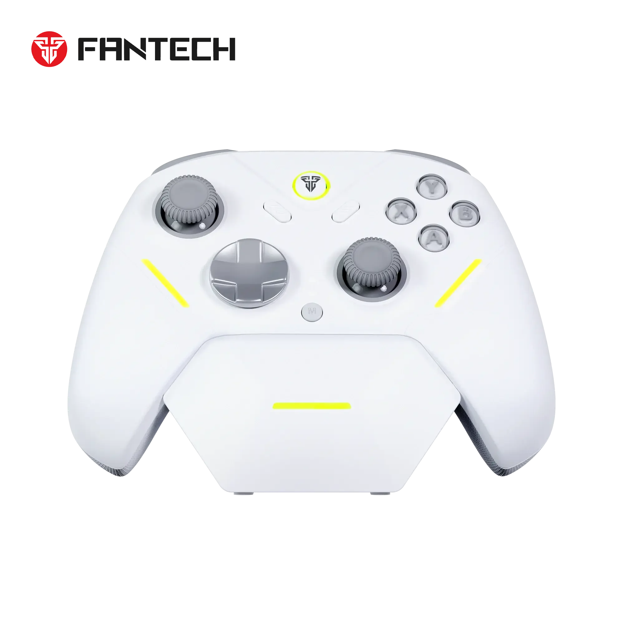 يد تحكم للألعاب Fantech WGP18 ZENITH PRO ميكانيكية RGB بتقنية Hall-Effect واتصال ثلاثي الوضع - أبيض