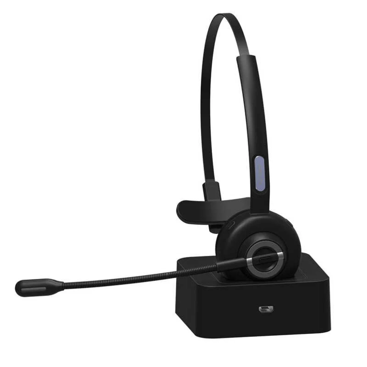 سماعة رأس مكتبية لاسلكية BH-M97 بتقنية Bluetooth مع ميكروفون عازل للضوضاء وقاعدة شحن