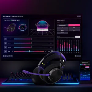 سماعة ألعاب Skullcandy PLYR لاسلكية متعددة المنصات مع ميكروفون AI وبطارية 24 ساعة - أسود - Thumbnail 9