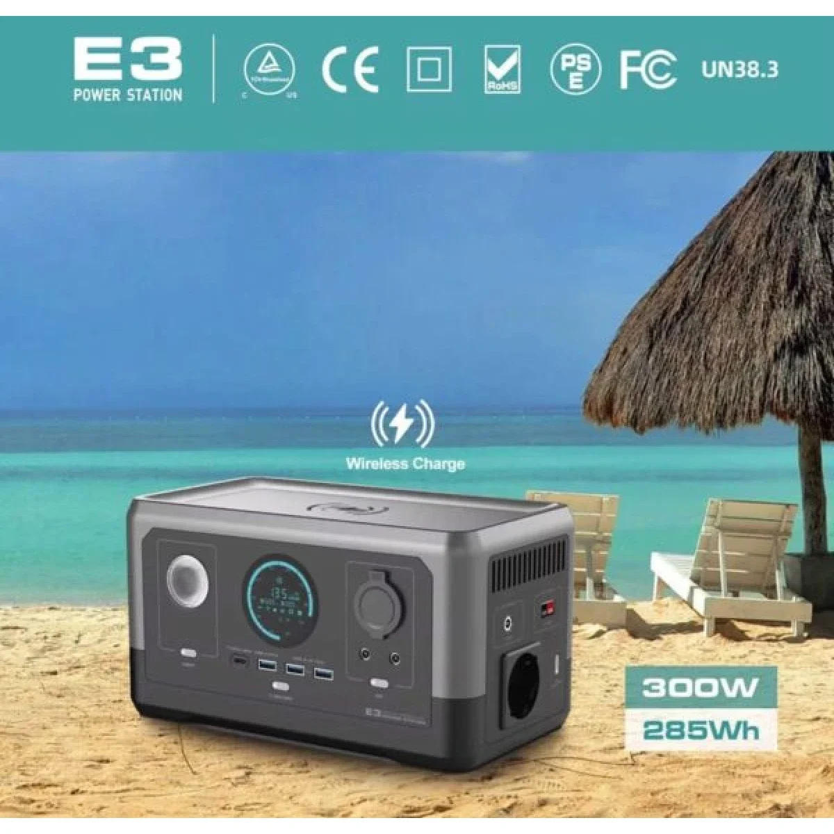 محطة طاقة محمولة Toby's TBS-77A E3 بسعة 300Wh وقدرة 150W و77000mAh - Thumbnail 2