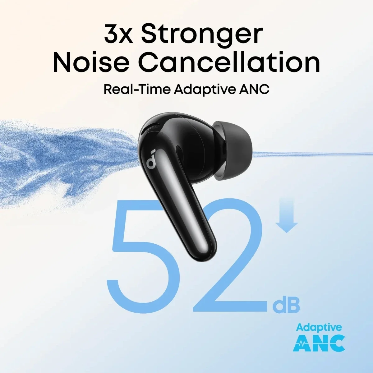 سماعات أذن لاسلكية Anker Soundcore R60i NC بإلغاء ضوضاء تكيفي، أسود - Thumbnail 3