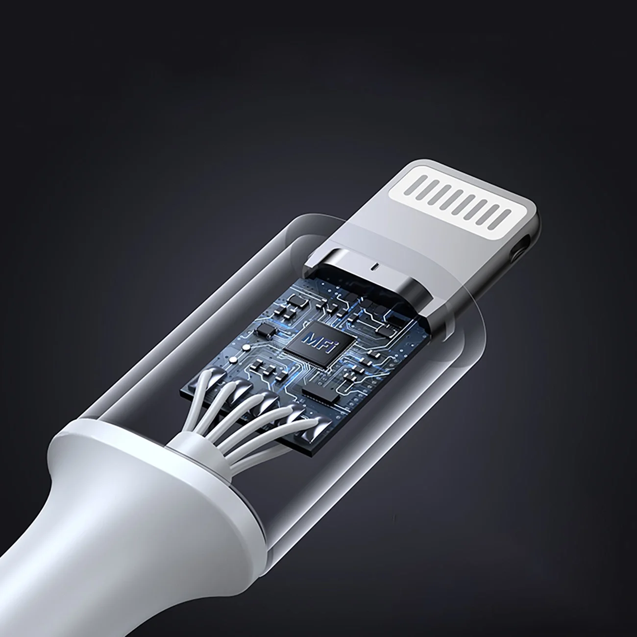 كابل Ugreen US304 70523 من USB-C إلى Lightning معتمد MFi بطول 1 متر فضي - Image 11