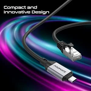 Promate CLink-RJ45 Ethernet to USB-C Adapter Cable 5M 1000Mbps - Image 12