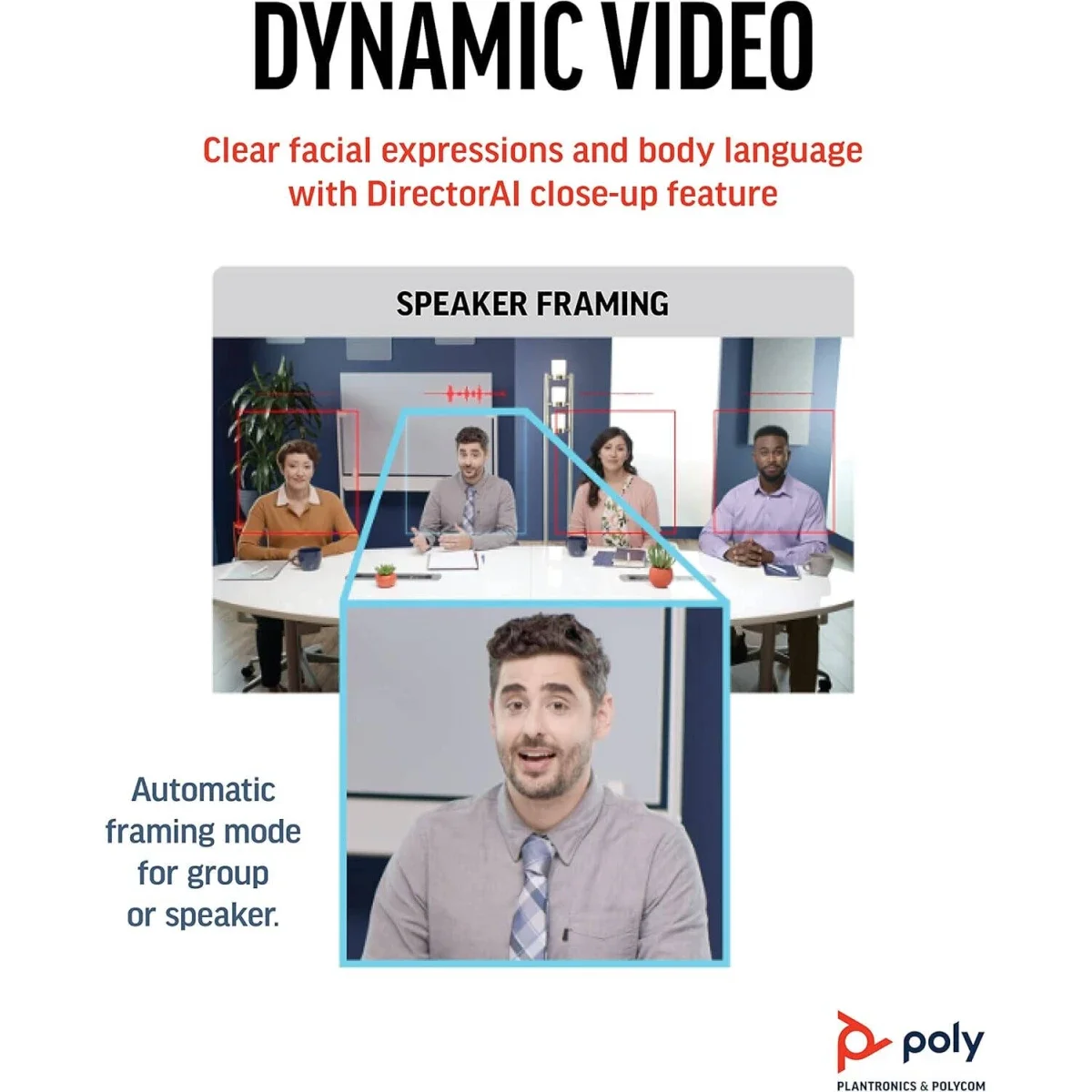 شريط فيديو USB Poly Studio R30 بدقة 4K لغرف الاجتماعات الصغيرة - 842D2AA#ABA - Thumbnail 4