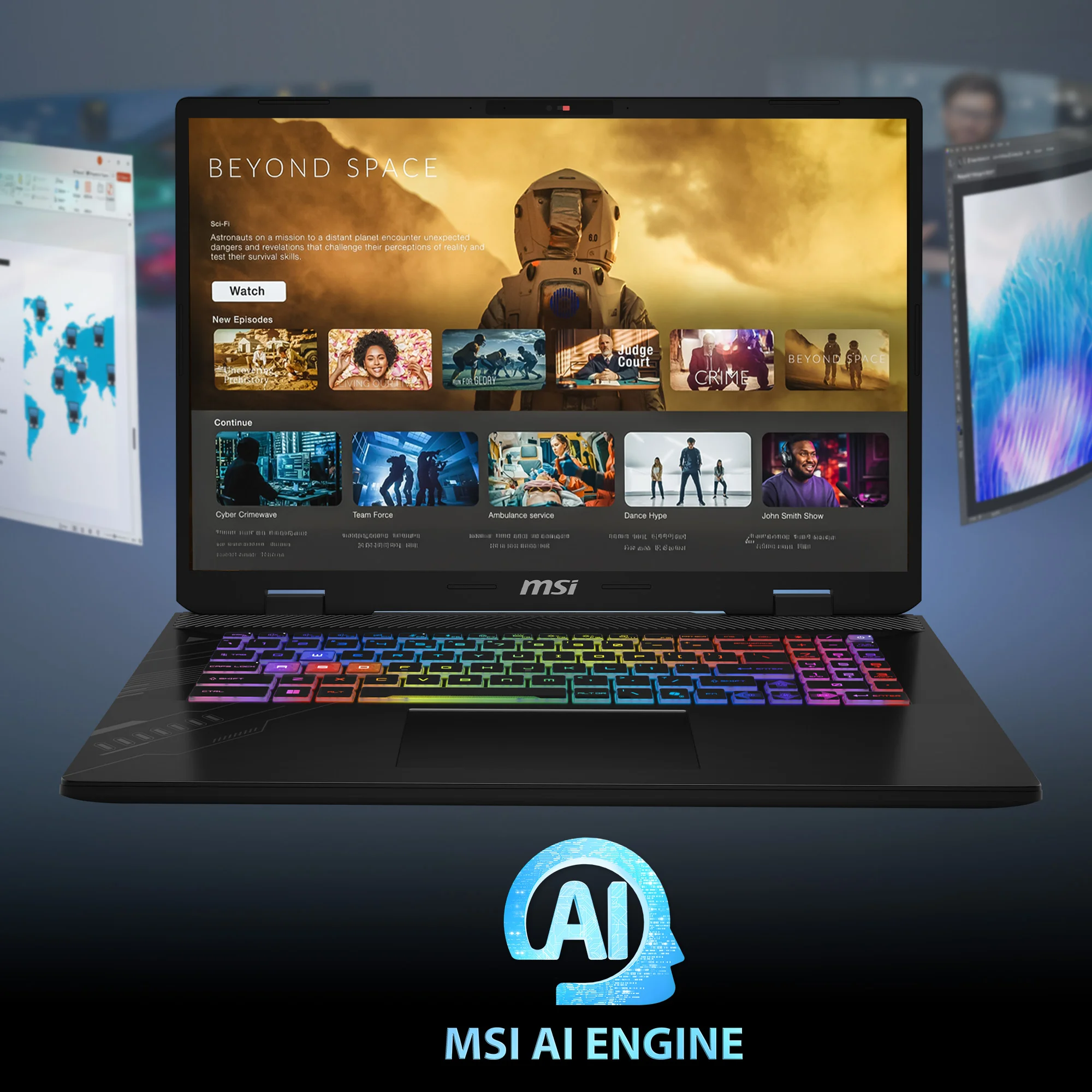 MSI Crosshair 17 HX AI (2025) D2XWGKG Gaming Laptop 17.0-inch 2.5K 240Hz Core Ultra 9 275HX RTX 5070 - Thumbnail 11