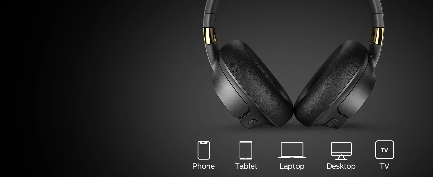 Monster Persona SE ANC Wireless Over-Ear Headphones, Bluetooth 5.4, 60H Playtime, Black - Thumbnail 14