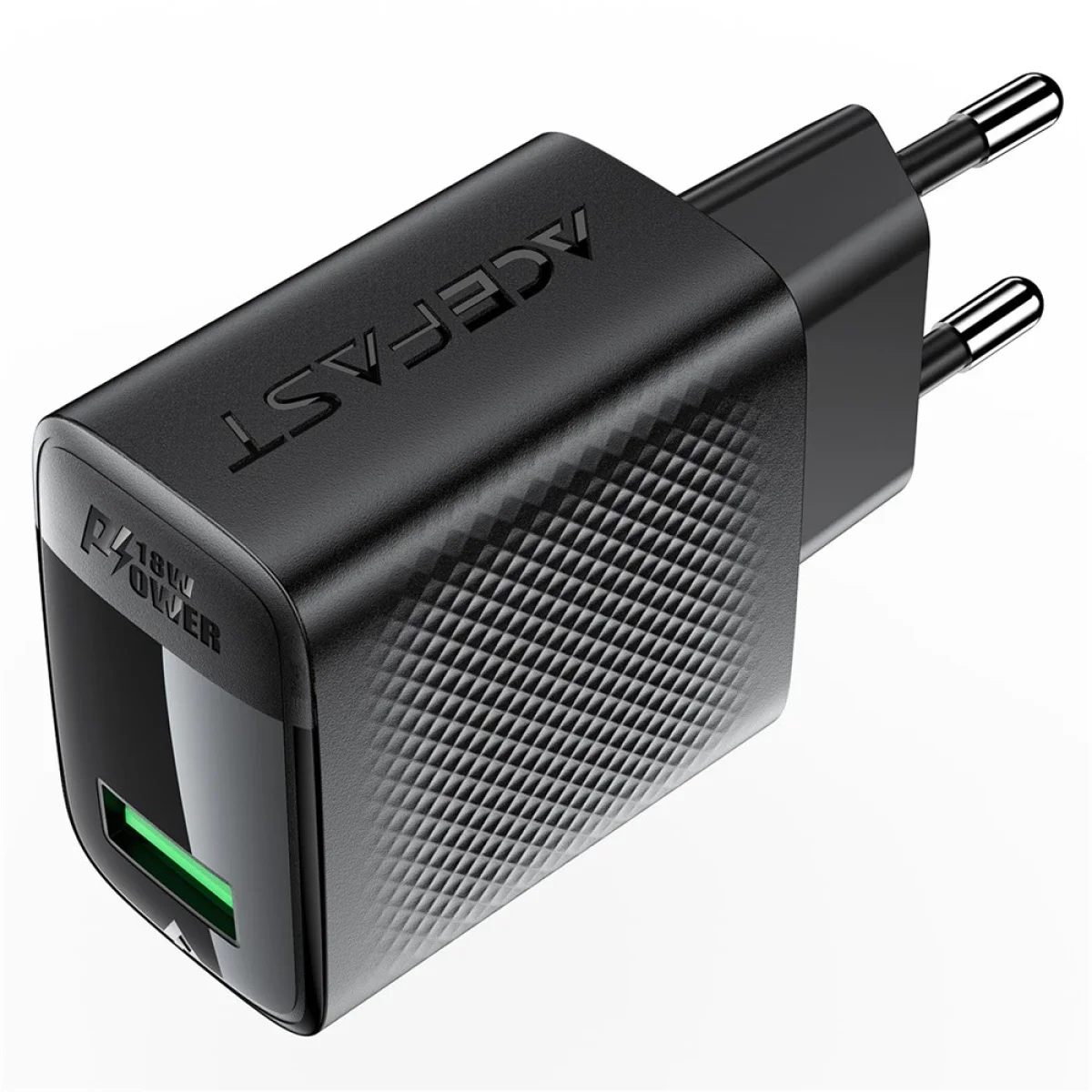 شاحن حائط ACEFAST A90 بتقنية GaN وقدرة 18 واط ومنفذ USB-A وقابس أوروبي أسود - Thumbnail 5