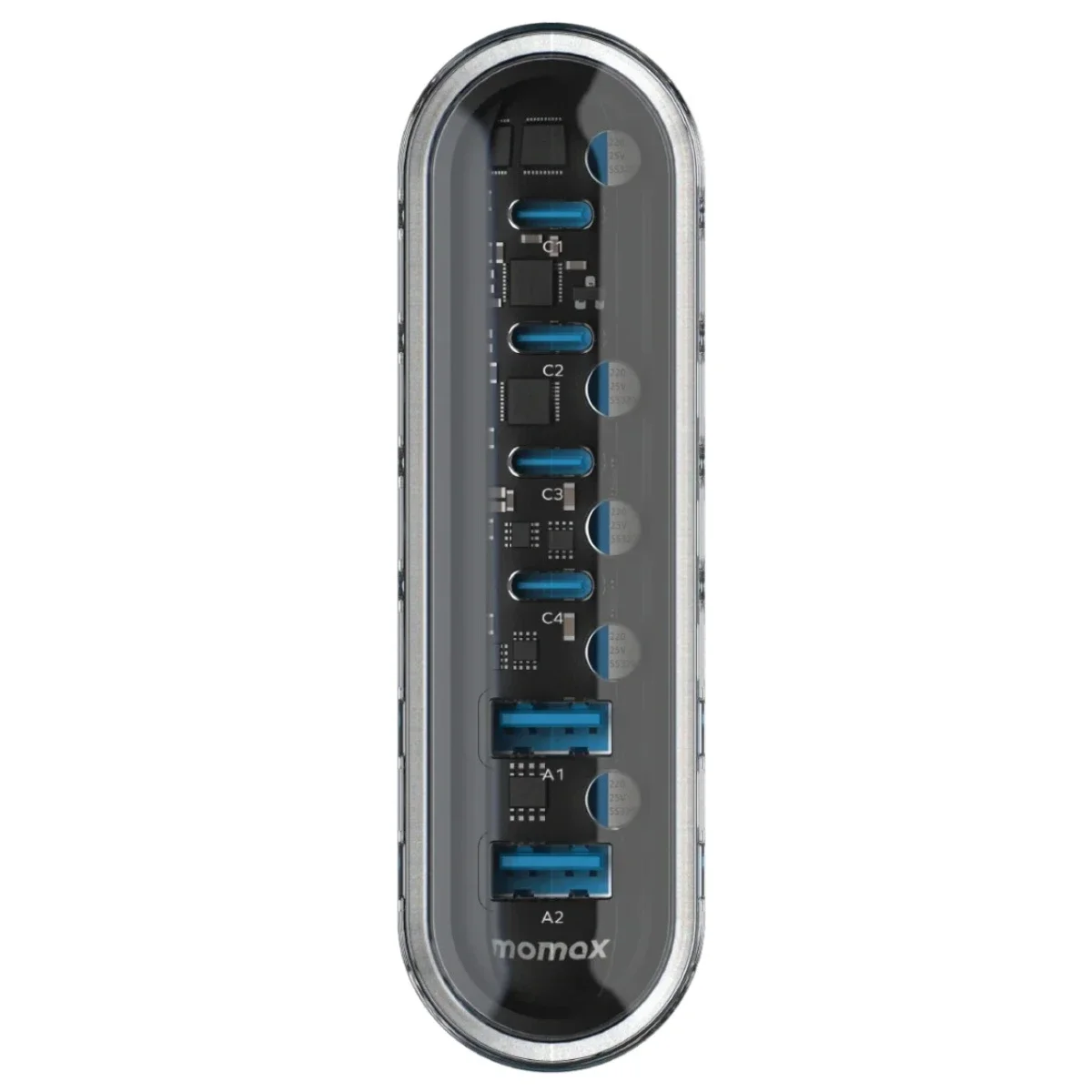 محطة شحن MOMAX UM55 1-Charge Flow بقدرة 120 واط وتقنية GaN و6 منافذ - أبيض - Thumbnail 2