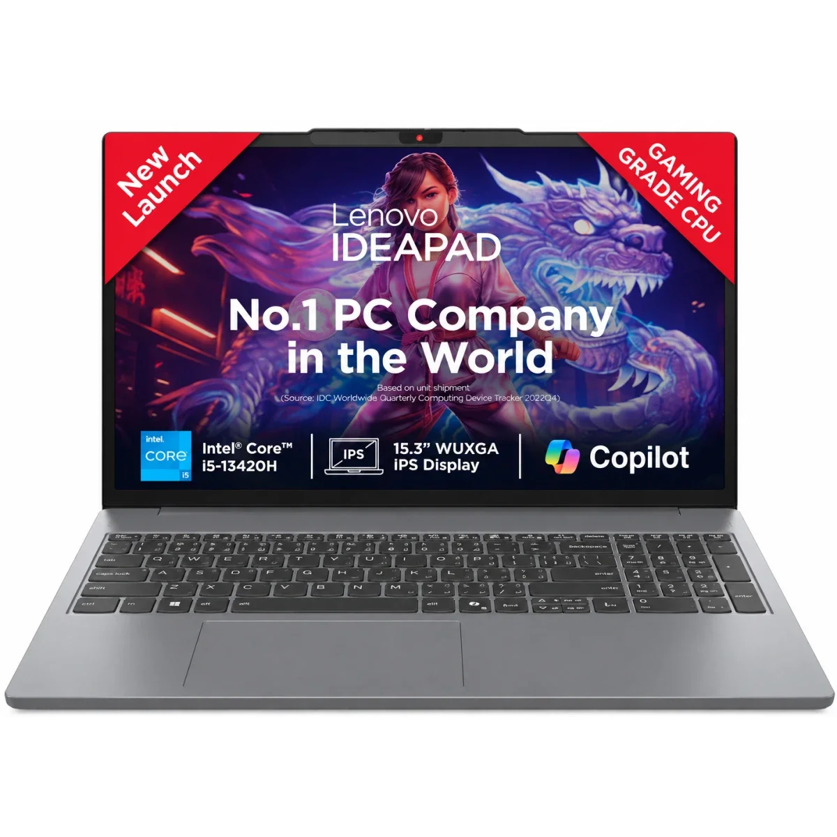 Lenovo IdeaPad Slim 3 (2025) Laptop, 13th Gen Intel Core i5-13420H 8-Core, 16GB DDR5, IPS Full HD Display, Luna Grey
