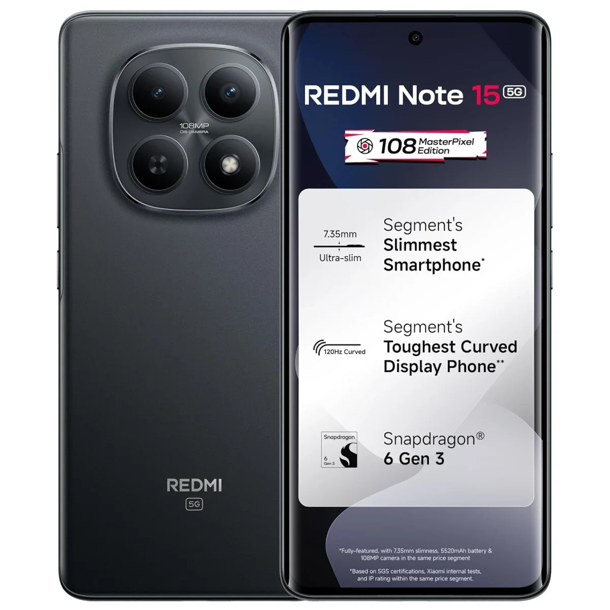 Xiaomi Redmi Note 15 5G 8GB RAM 256GB Storage 120Hz AMOLED 108MP OIS