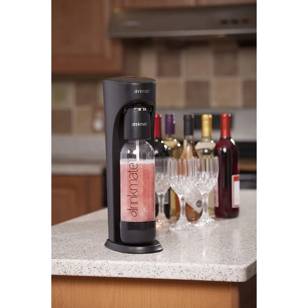 DrinkMate Water & Soda Machine with CO2 Cylinder - Black - Image 5