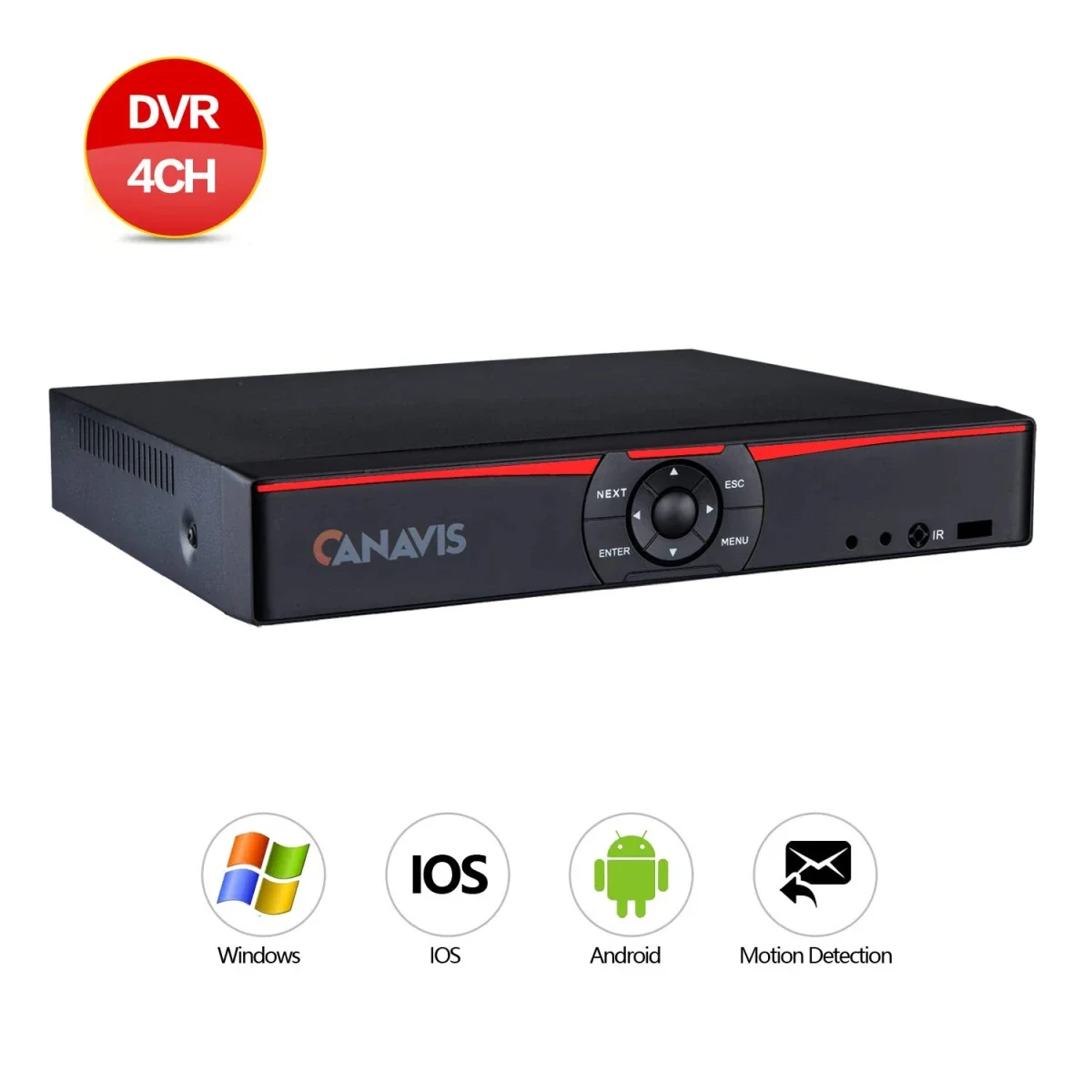 جهاز تسجيل فيديو رقمي Canavis WD2004‏ 4 قنوات مع HDMI وVGA وBNC ومنفذ SATA