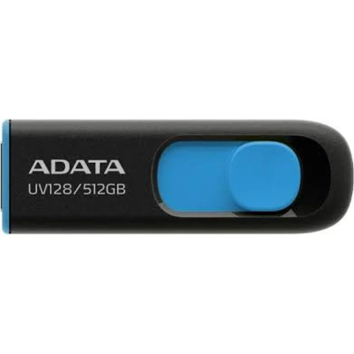 فلاش USB ADATA UV128 بسعة 512GB وواجهة USB 3.2 - أسود وأزرق