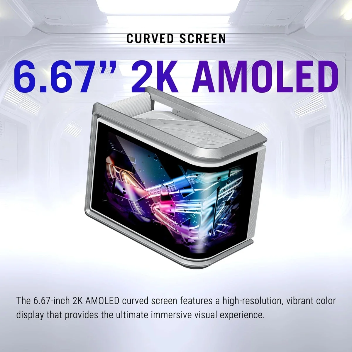 مبرد سائل للمعالج Asus ROG Ryuo IV SLC 360 ARGB مع شاشة AMOLED مقاس 6.67 إنش - أبيض - Image 3