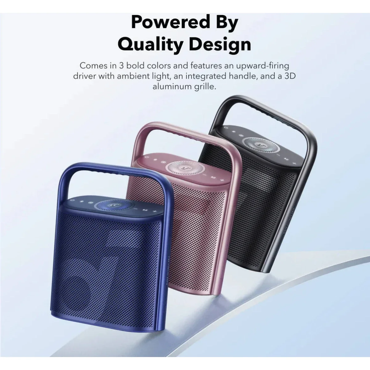مكبر صوت Anker Soundcore Motion X500 محمول بتقنية Bluetooth وصوت محيطي وثلاثة مشغلات، أزرق - Image 4