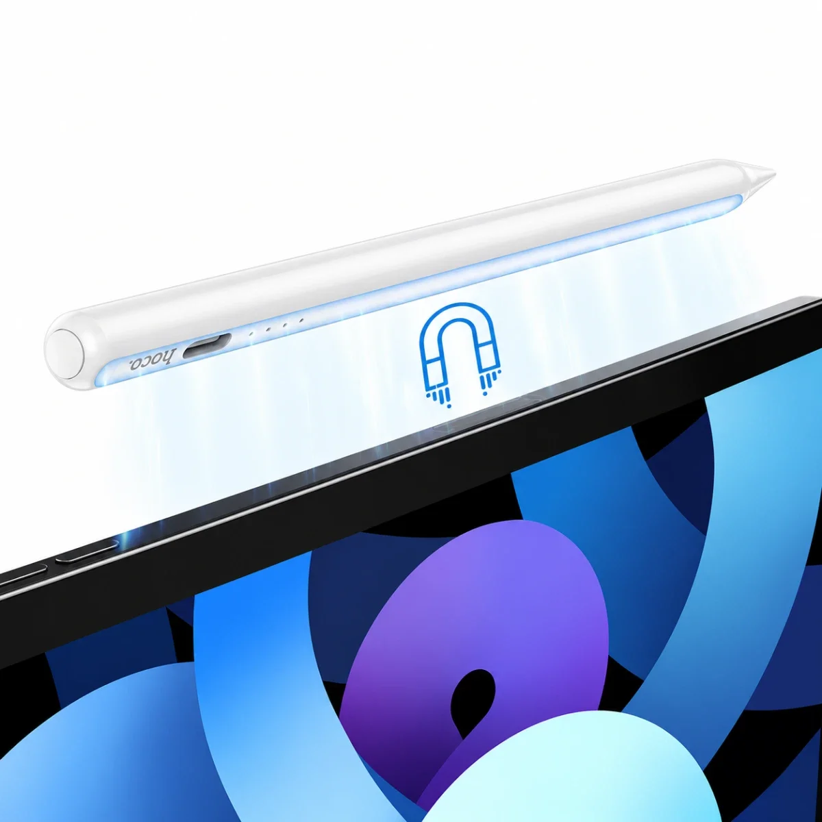 HOCO GM114 Smart Active Capacitive Stylus Pen for iP Tablets - White - Thumbnail 3