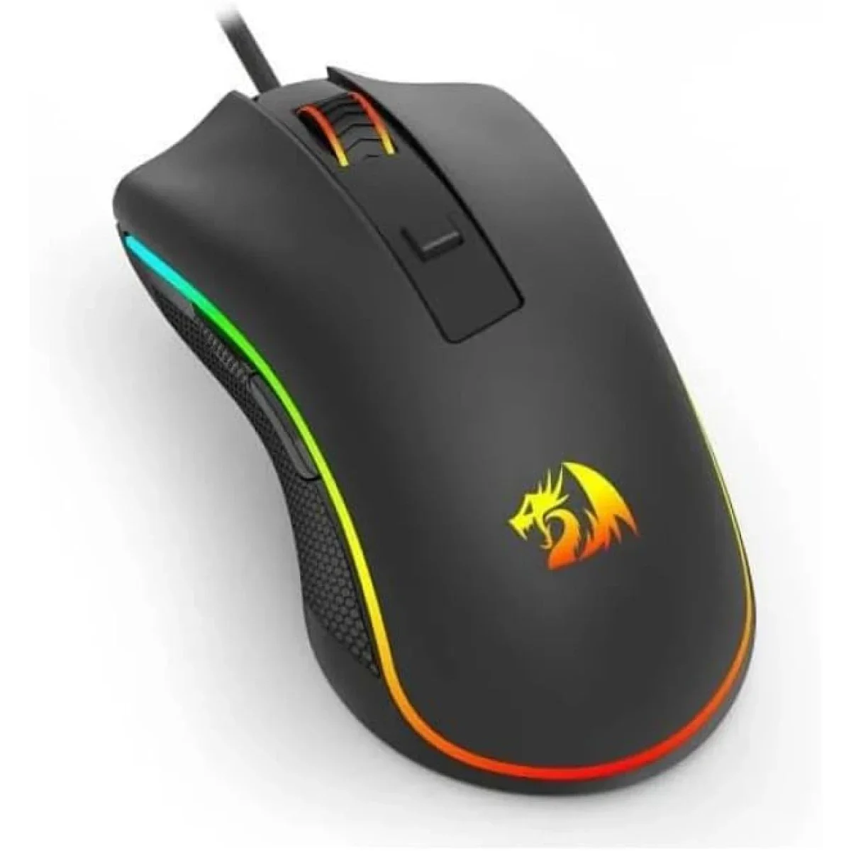 ماوس ألعاب سلكي Redragon M611-RGB بإضاءة RGB ودقة 12800 DPI - أسود