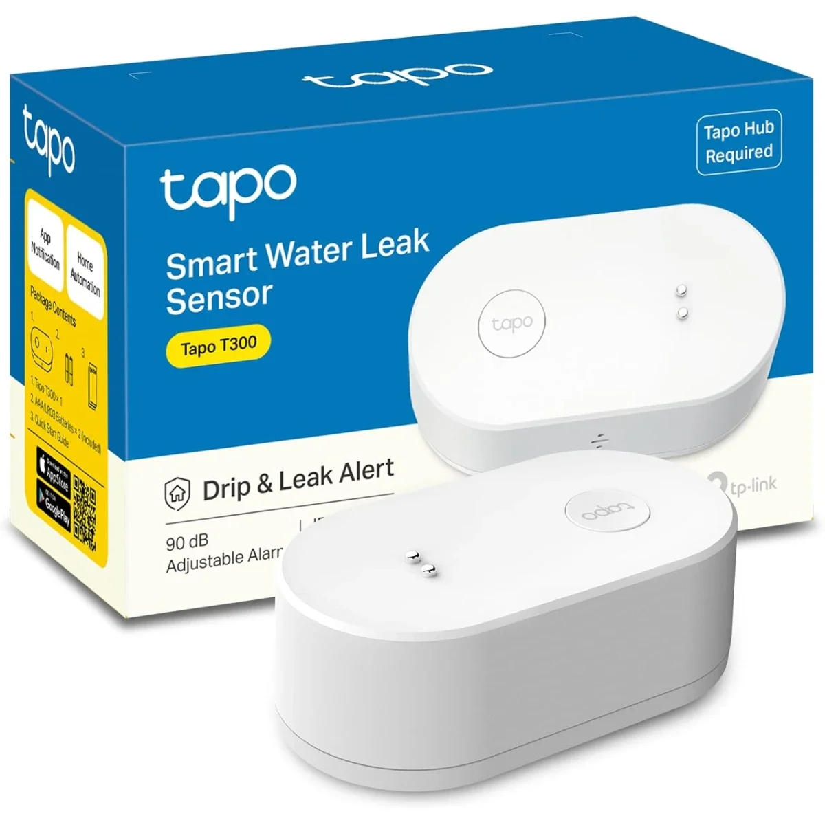 كاشف تسرب المياه الذكي TP-LINK Tapo T300 مع إنذار 90 ديسيبل