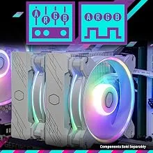 مبرد هوائي للمعالج Cooler Master Hyper 622 Halo مزدوج البرج مع مروحتي Halo² ARGB و6 أنابيب حرارية، أبيض - Image 9