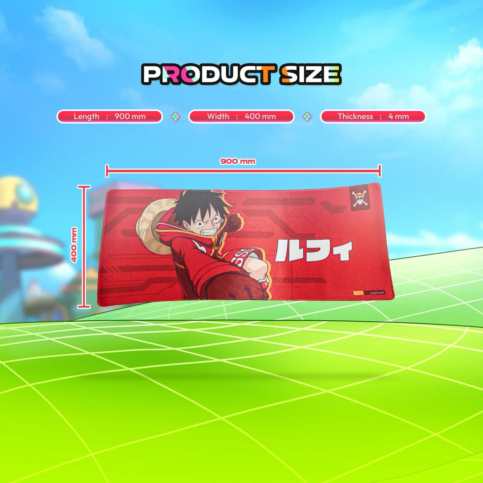 Fantech MP905 ATO One Piece Monkey D. Luffy Egghead Edition Deskmat Mouse Pad - Thumbnail 7