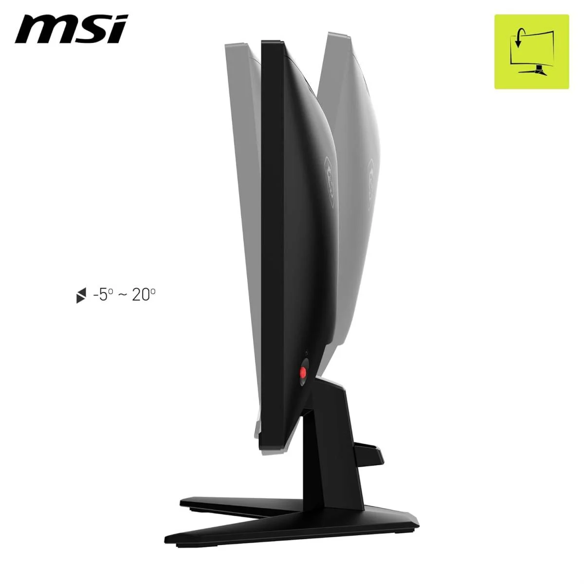 MSI 24.5-inch Flat FHD Gaming Monitor, 200Hz, 0.5ms Rapid IPS, HDR Ready, AMD FreeSync Premium, Black, 3-Year Warranty – MAG 255F E20 - Thumbnail 4