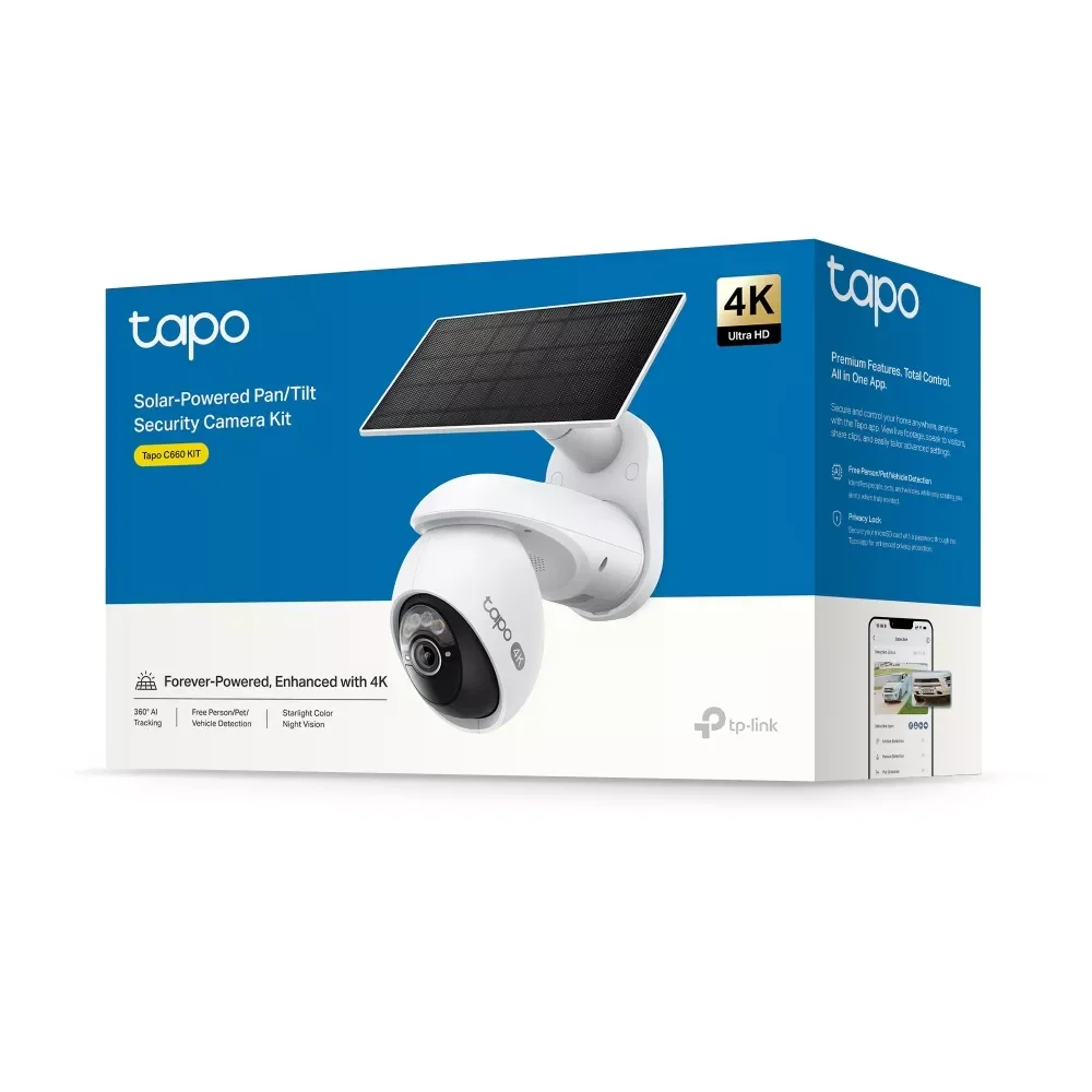 TP-LINK Tapo C660 KIT 4K Solar-Powered 360° Pan/Tilt Security Camera - Image 10