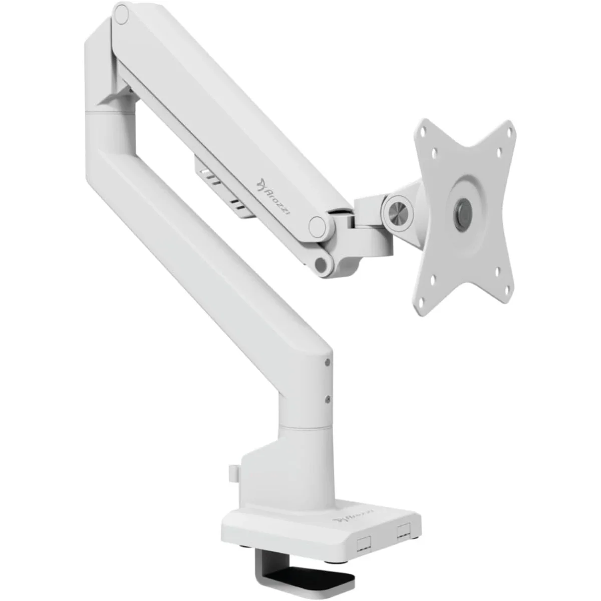 Arozzi Alzare Neo Single Gas Spring Monitor Arm, Up to 9 kg, White