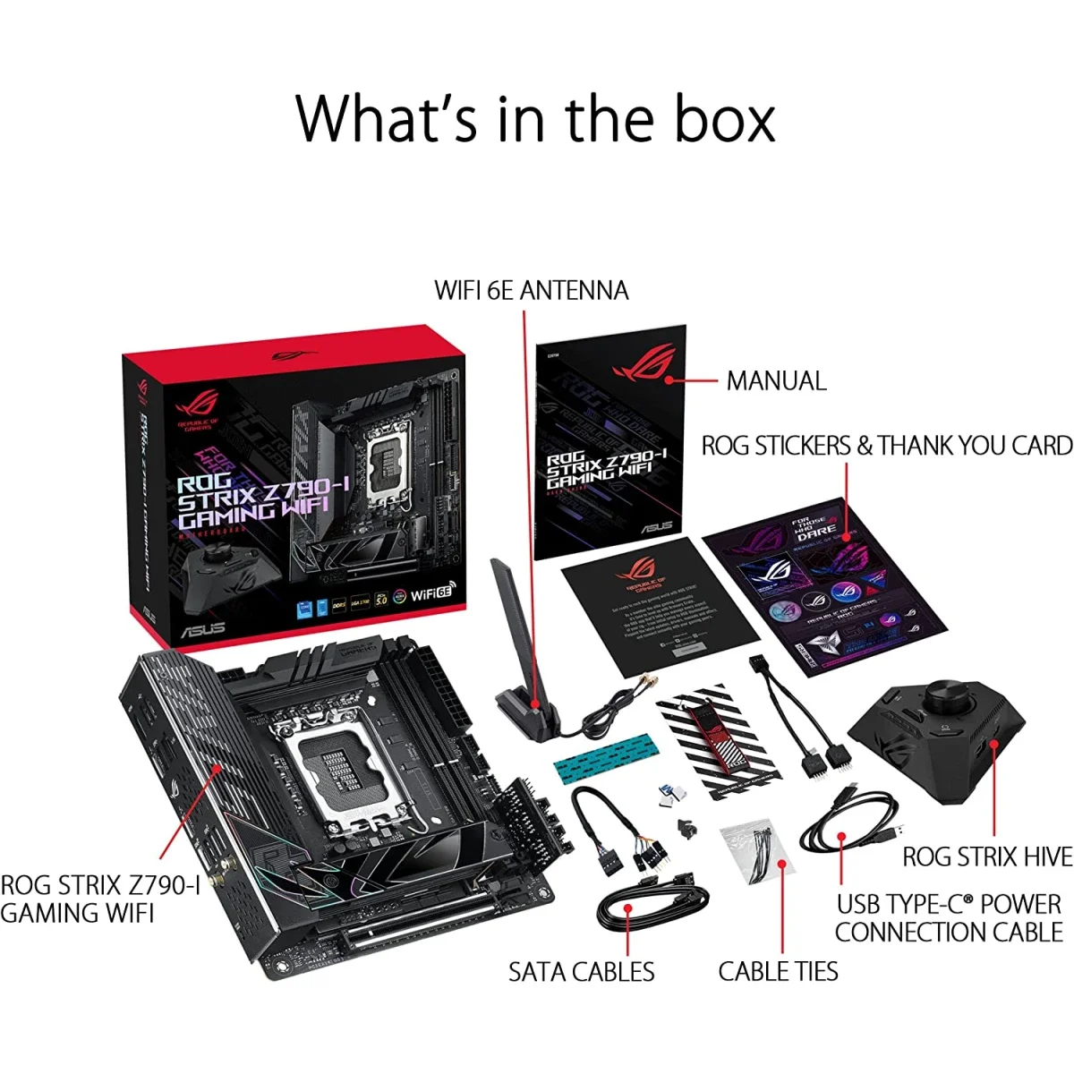لوحة أم Asus ROG Strix Z790-I Gaming WiFi 6E LGA 1700 Mini-ITX - Thumbnail 4