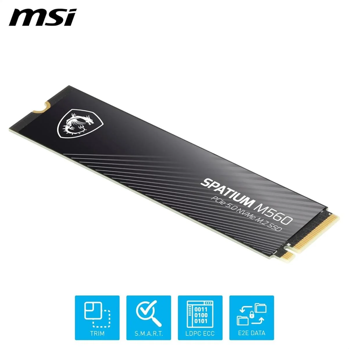 قرص SSD MSI SPATIUM M560 بسعة 1TB وواجهة PCIe 5.0 NVMe M.2 2280 - Image 2