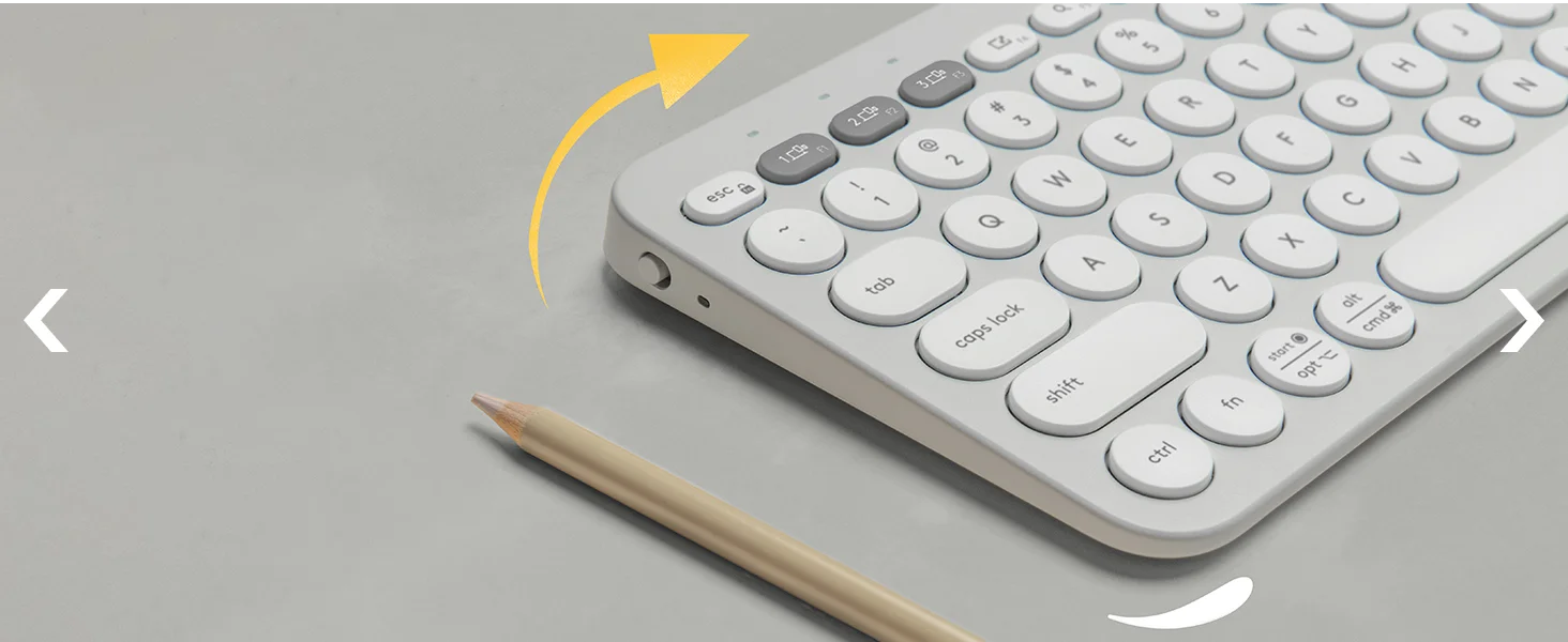 كيبورد Logitech Pebble Keys 2 K380s لاسلكي بلوتوث عربي/إنجليزي - Thumbnail 9