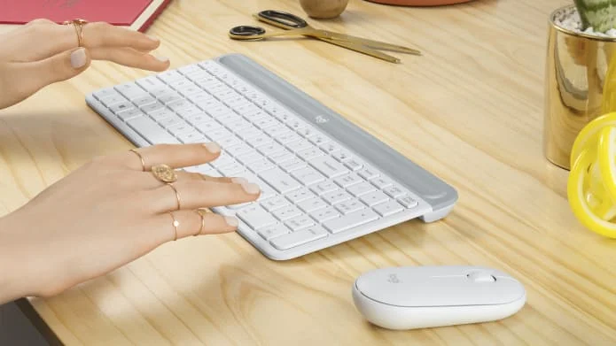 مجموعة لوحة مفاتيح وفأرة لاسلكية Logitech MK470 Slim بتخطيط عربي/إنجليزي - Image 7