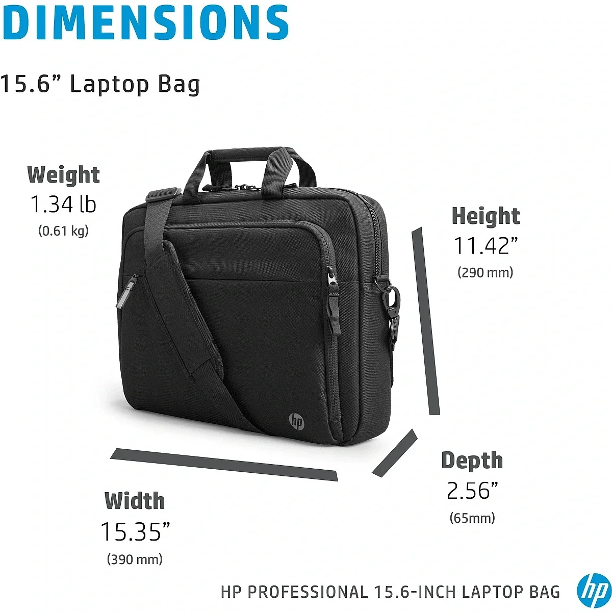حقيبة لابتوب HP Renew Business مقاس 15.6 إنش باللون الأسود - Image 5