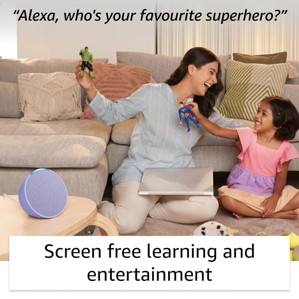 Amazon Echo Pop 1st Gen Smart Speaker with Alexa, Wi-Fi & Bluetooth - Charcoal - Image 6