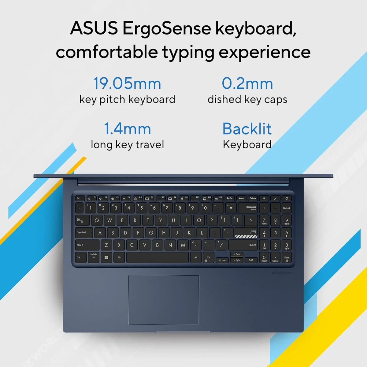 لابتوب Asus Vivobook 15 X1504VA مقاس 15.6 إنش FHD بمعالج Intel Core i3-1315U وذاكرة 8GB وتخزين 512GB SSD لون Quiet Blue - Image 7