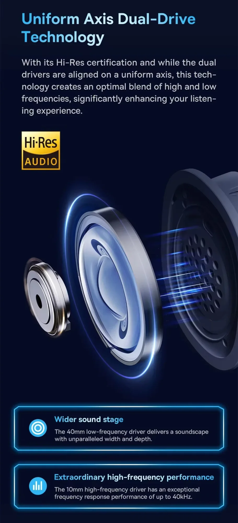 Baseus GH02 Wireless Gaming Headphones with ANC, RGB, 40mm Drivers and 40-Hour Playtime - White - Thumbnail 10