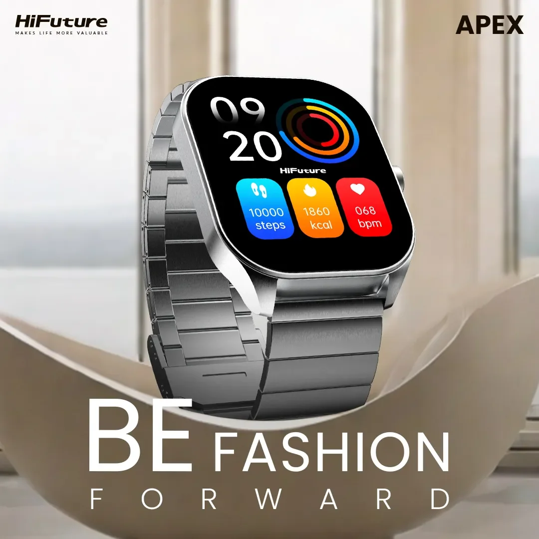ساعة ذكية HiFuture Apex بشاشة AMOLED 2.04 إنش واتصال لاسلكي ومقاومة IP68 للماء، فضي - Thumbnail 11