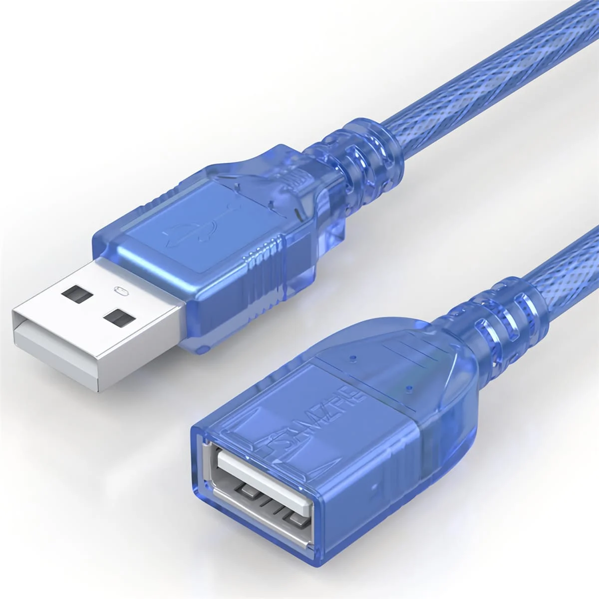كيبل تمديد BL-903/BL-915/BL-930 USB 2.0 ذكر إلى أنثى 5 متر أزرق شفاف