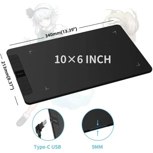 تابلت رسم VEIKK VK1060 بمساحة عمل 10×6 إنش - Image 2