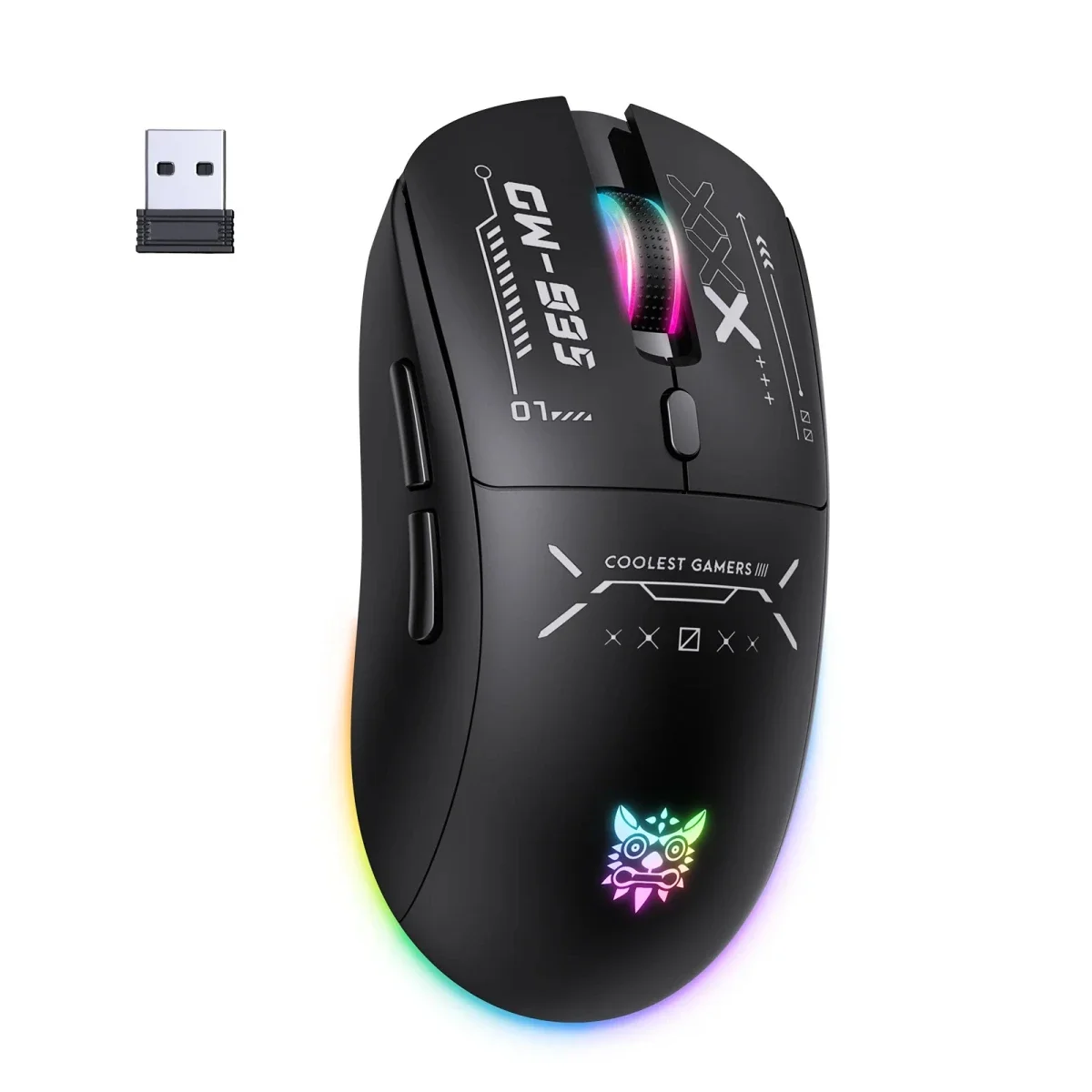 ONIKUMA CW935 Tri-Mode Wireless Gaming Mouse, 4K Hz Polling Rate, Black