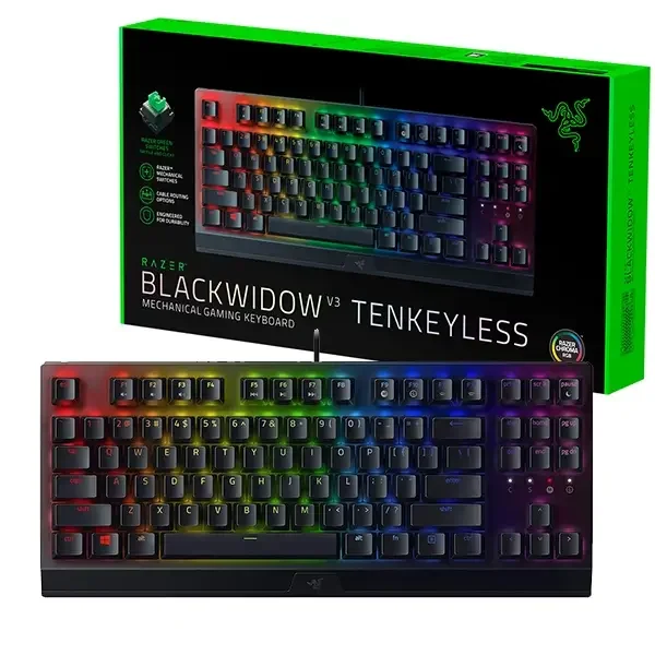 Razer BlackWidow V3 Tenkeyless Compact Mechanical Gaming Keyboard Green Switch